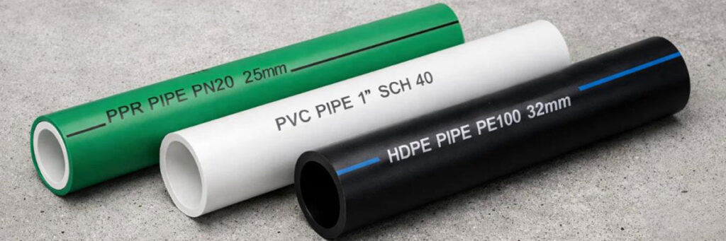 PVC vs PPR vs HDPE pipe grade