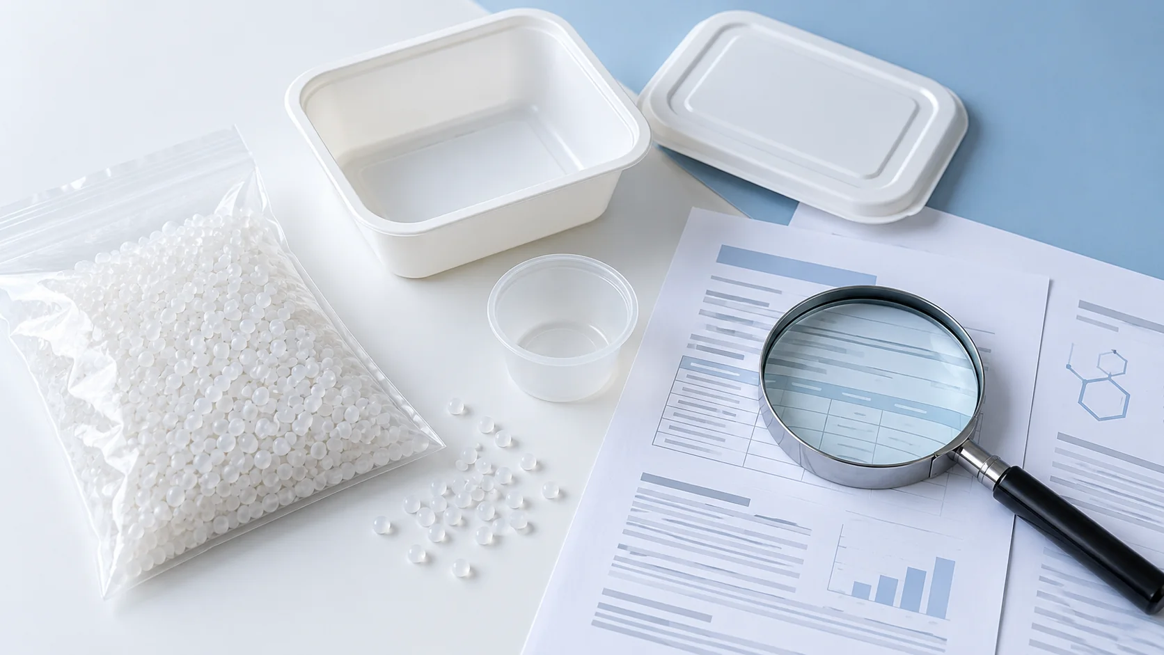 Checking PP resin documents for food contact applications