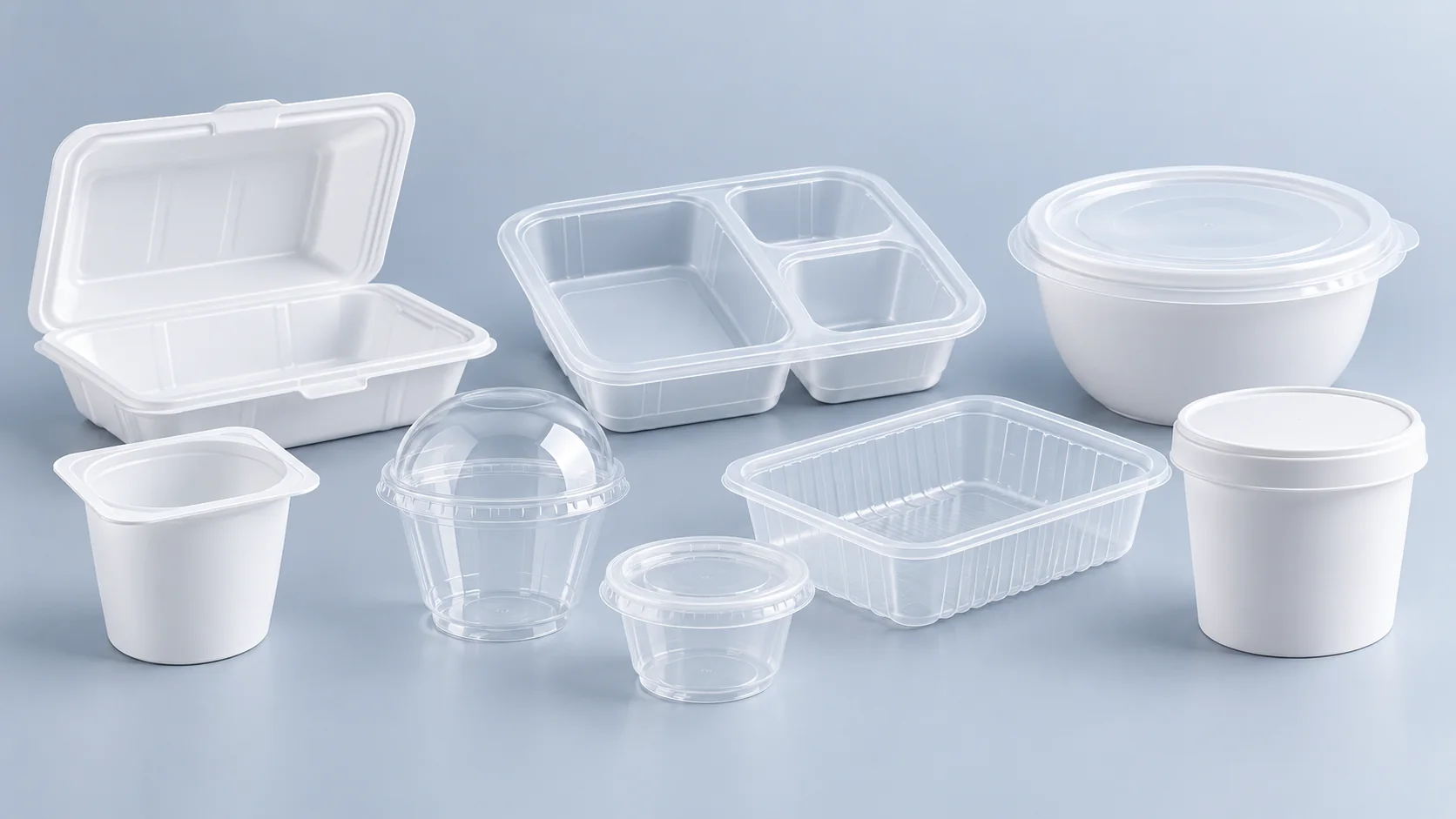 Disposable food containers made from polypropylene resin